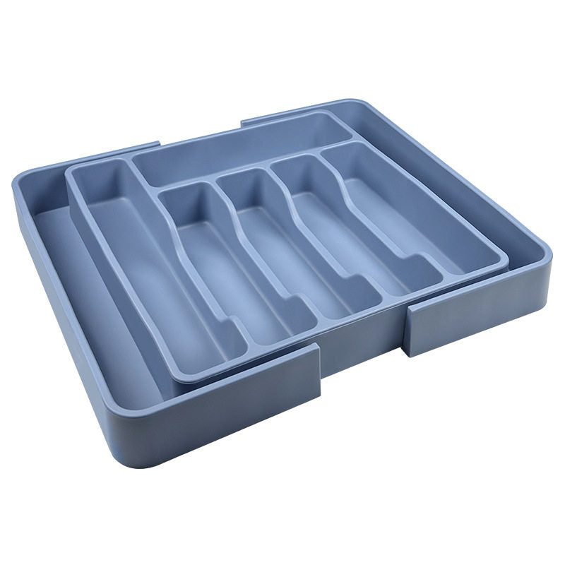 Adjustable Bamboo Kitchen Cutlery Drawer Organizer Tray