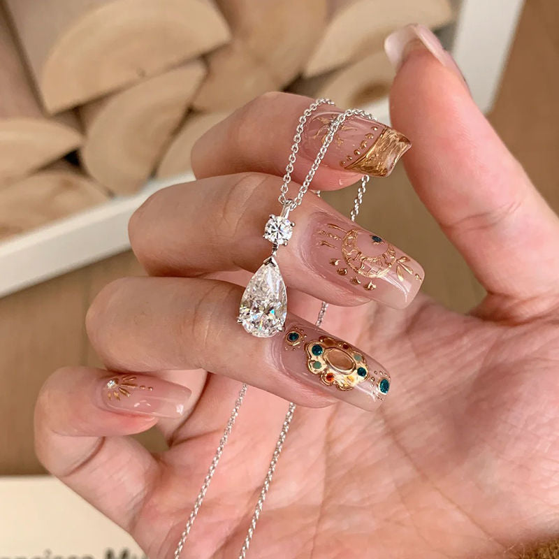 Water Drop Zircon Earrings