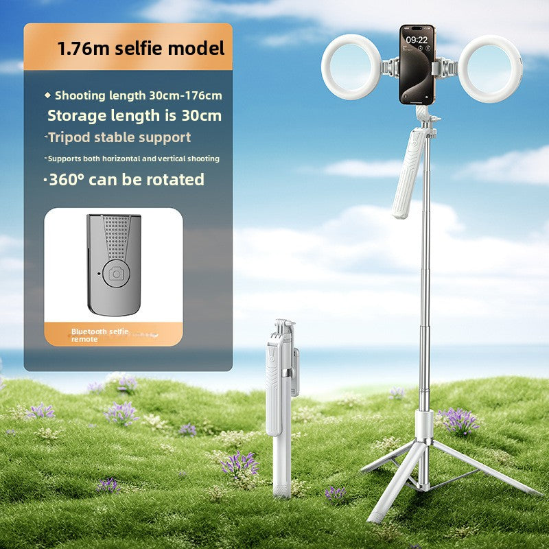Anti-shake selfie stick phone holder