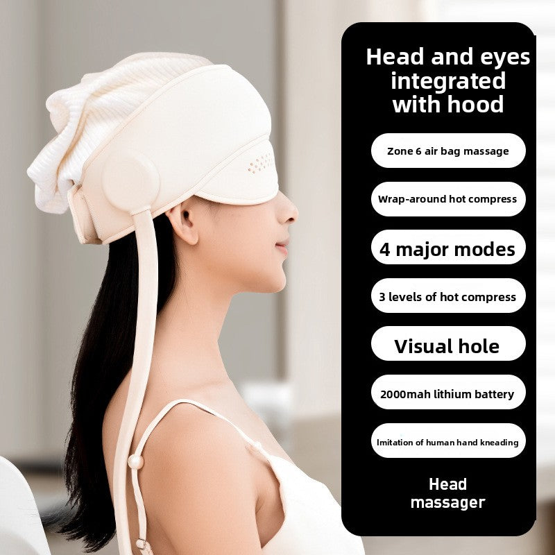 Rechargeable Head and Eye Massager with Heat Compression