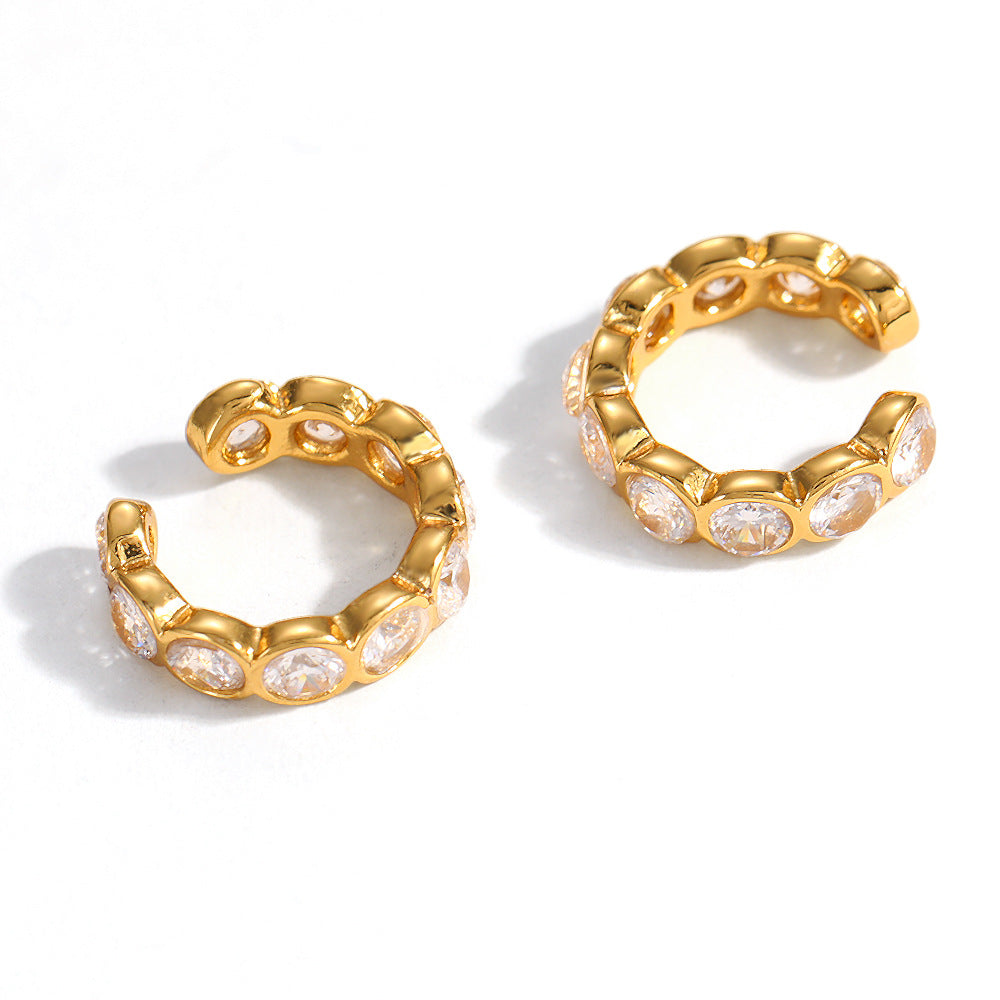 Minimalist Gold Plated Zirconia Ear Cuff