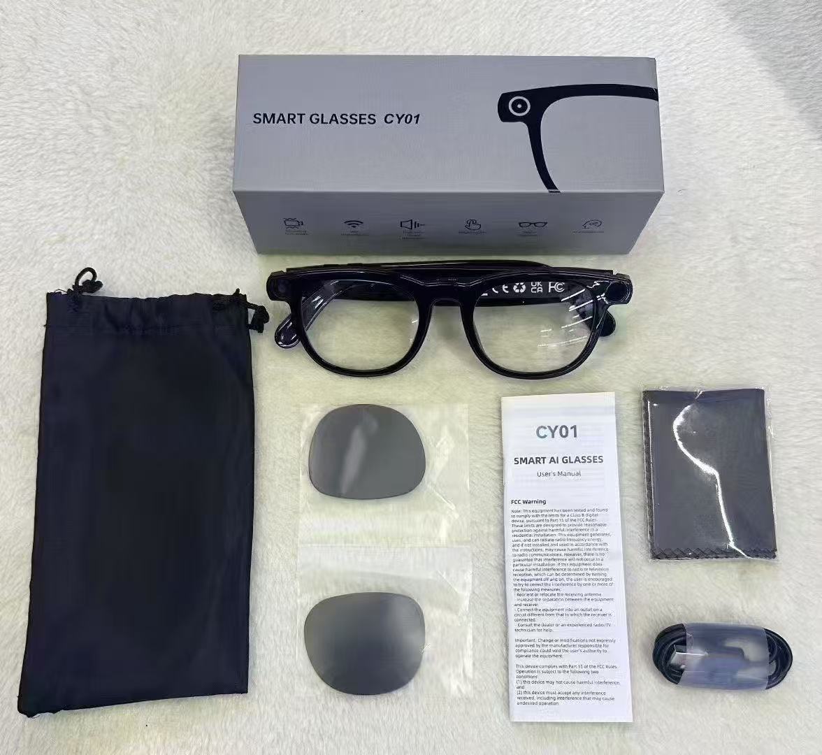 Smart Glasses with Camera AI Translation Bluetooth