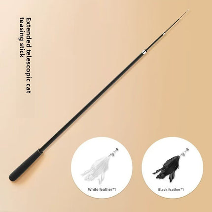 Interactive Feather Teaser Wand for Cats