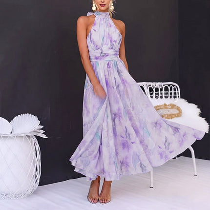 French Style Dopamine Colored Long Dress for Women