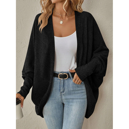Pure Color Cardigan Mid-Length Knitted Knitwear
