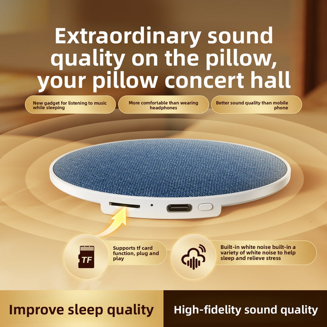 Ultra-Thin Bluetooth Sleep Aid Speaker with White Noise