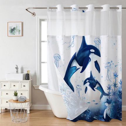 Double Layer Digital Print Shower Curtain