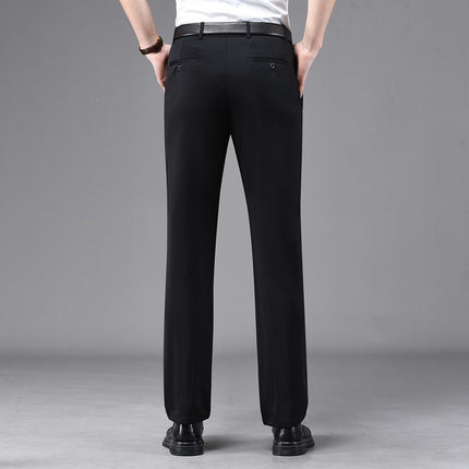 Mens Business Casual Straight Leg Trousers