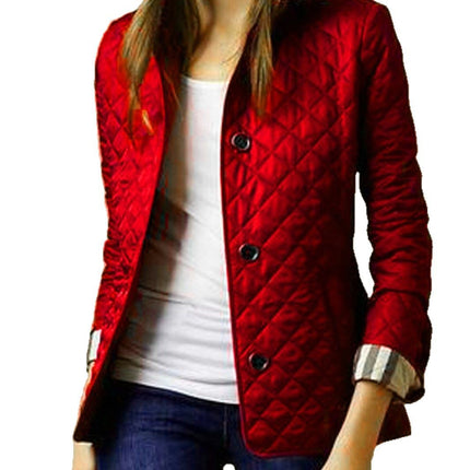 Stylish single-breasted cotton coat with lapel