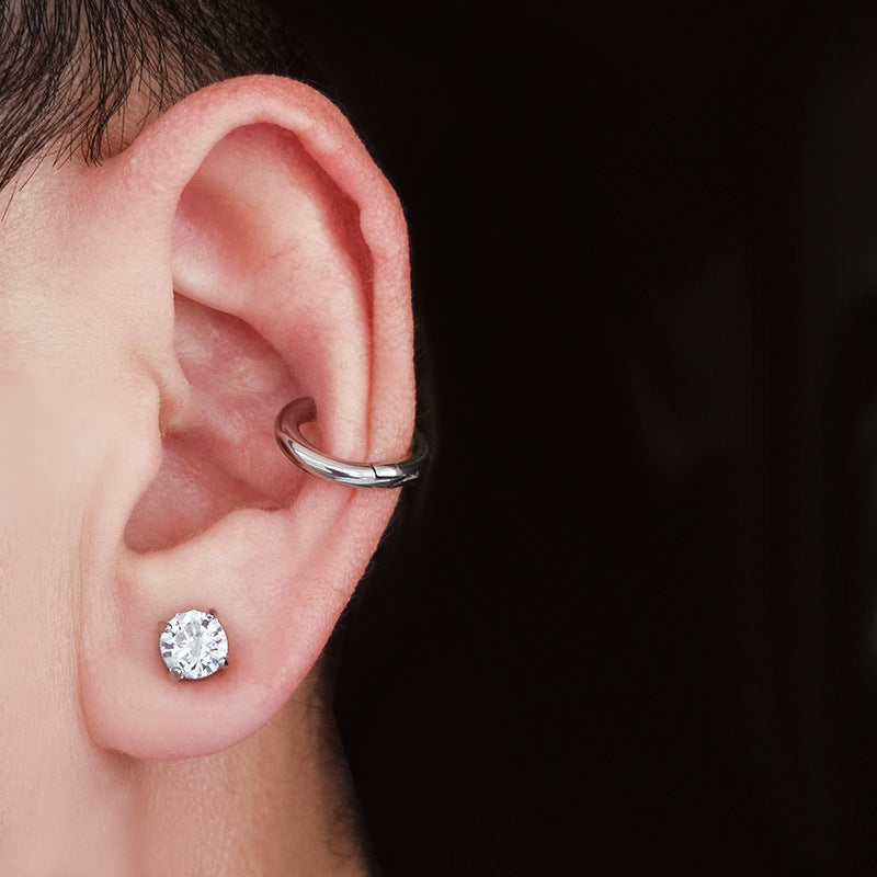 Magnetic Clip-On Earrings with Diamond Design