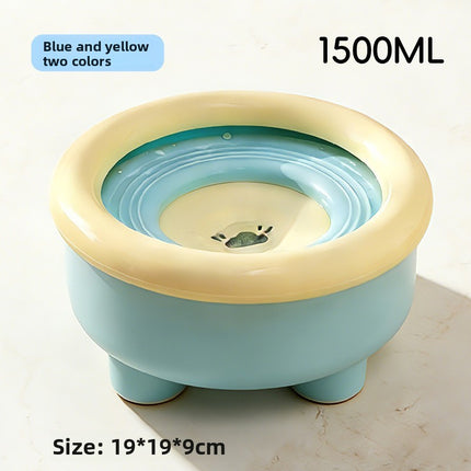 Non-spill floating water bowl dog bowl