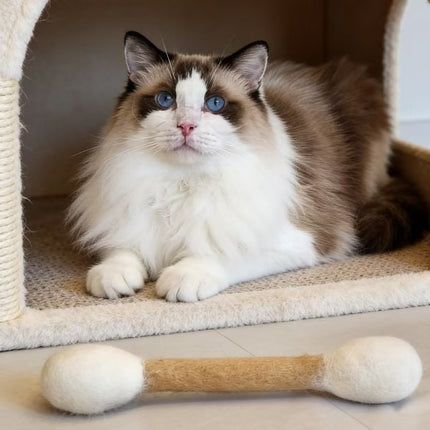 Cat toy made of pure wool felt