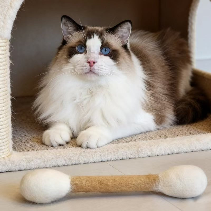 Cat toy made of pure wool felt