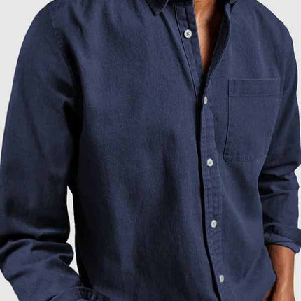 Cotton Button Men's Long Sleeve Shirt