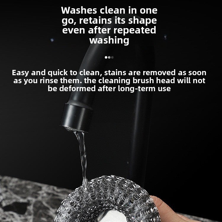 Stainless Steel Kitchen Scrub Brush with Handle