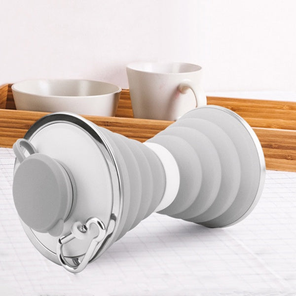 زجاجة ماء سيليكون سعة 500 مل، قابلة للطي، مانعة للتسرب، محمولة، مناسبة للرياضة والسفر، مثالية للرحلات الخارجية، الصالات الرياضية، المشي لمسافات طويلة، قابلة لإعادة الاستخدام، أدوات مطبخ.