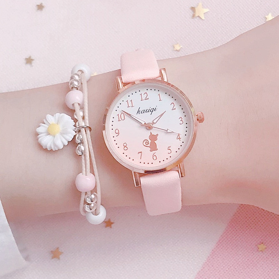 Japanese Cherry Blossom Quartz Watch for Girls