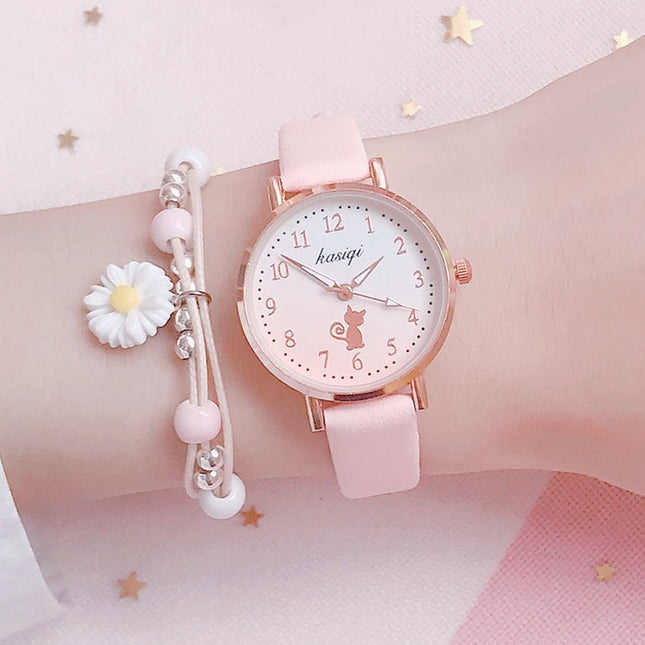 Japanese Cherry Blossom Quartz Watch for Girls