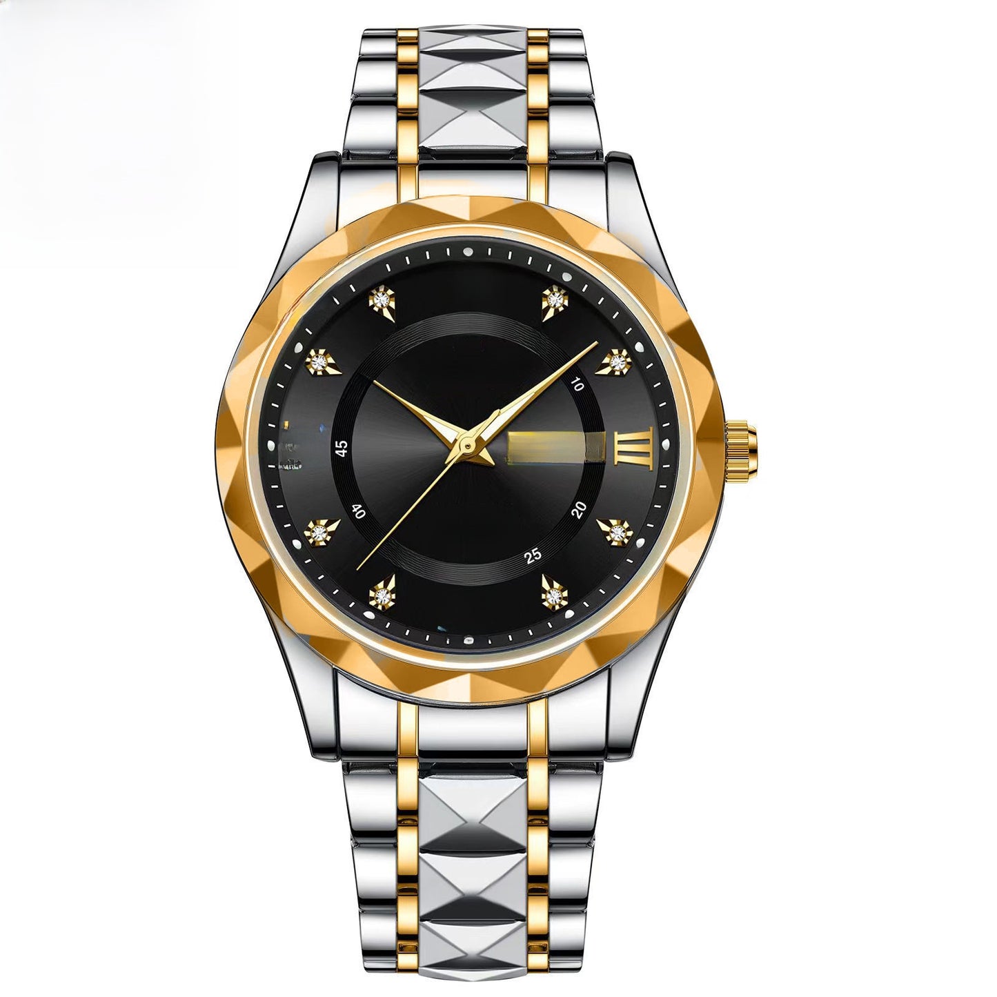 Mens Calendar Luminous Waterproof Quartz Watch