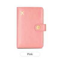 حقيبة بسيطة وعملية متعددة الاستخدامات لحفظ جواز السفر، أنيقة لحفظ المستندات، مع غطاء واقٍ.