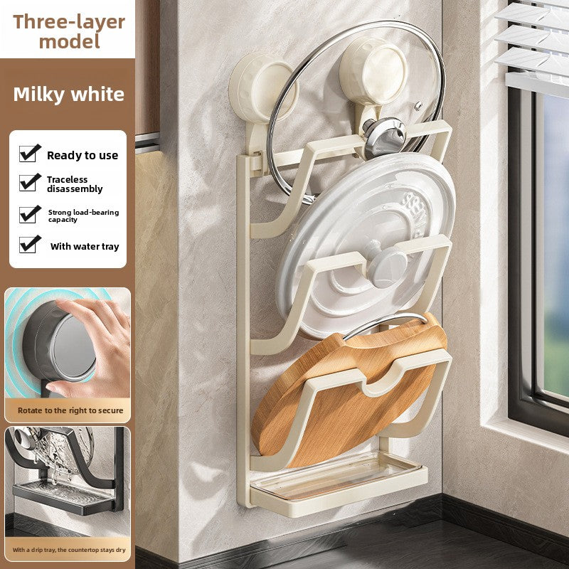 Suction Cup Wall Mount Kitchen Organizer Rack