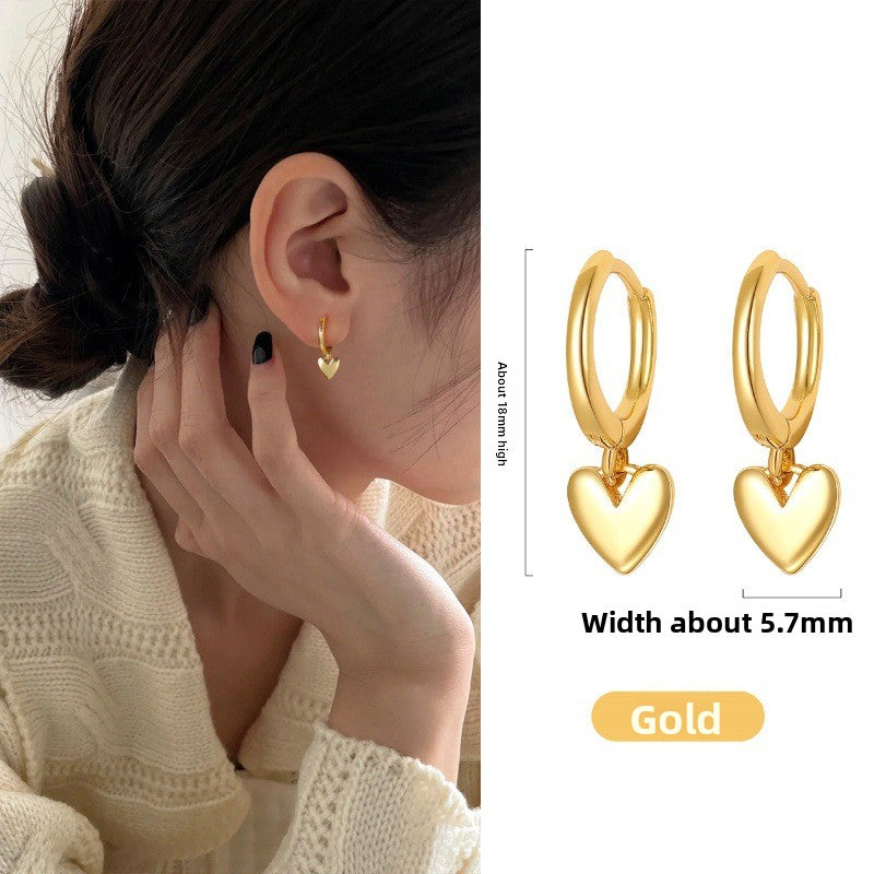 Heart Shaped Earrings Korean Style