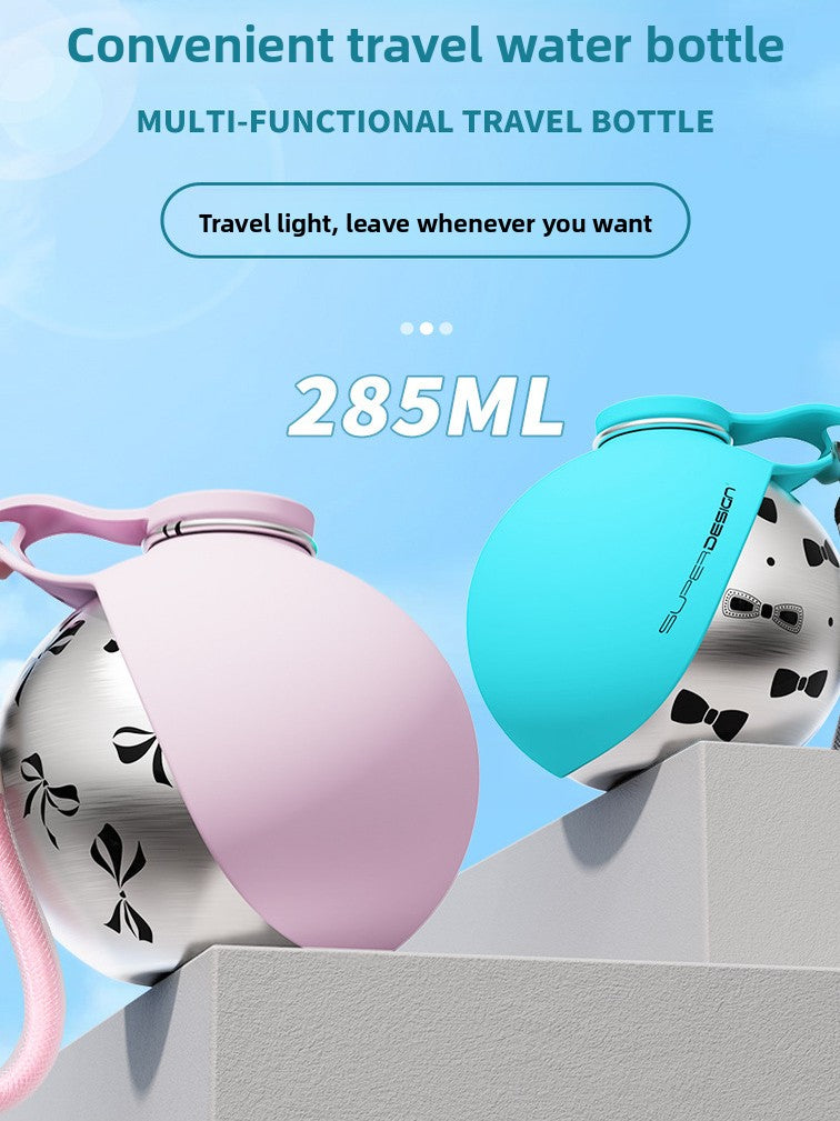 Portable Pet Dog Outdoor Water Bottle with Drinking Bowl
