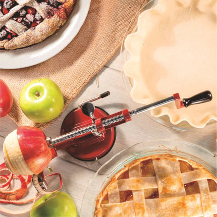 Hand-crank apple peeler