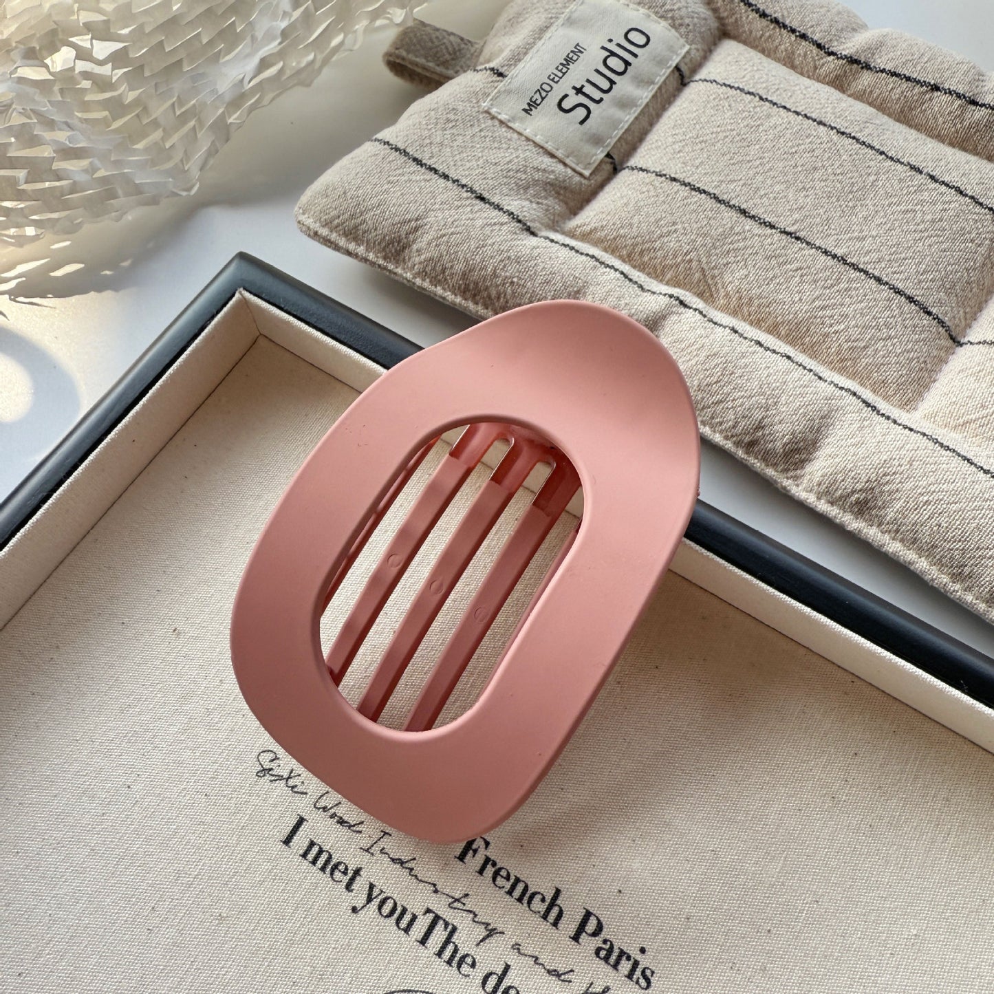 Matte Geometric Hair Clips for Thick Hair