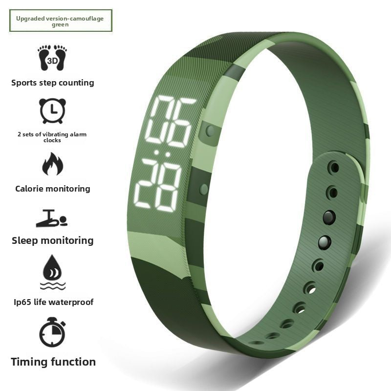 Sports Pedometer Watch with Alarm and Luminous Display