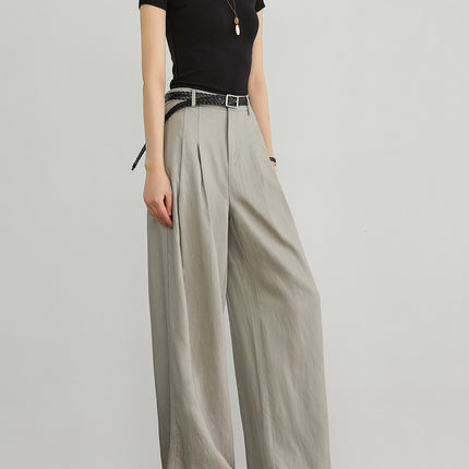 Womens Tencel Linen Wide Leg Pants