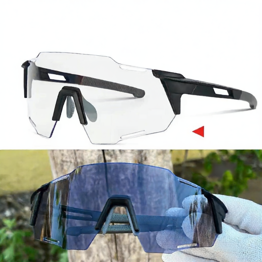 Intelligent Color-Changing Cycling Glasses for Men and Women, Bicycle Sports, Outdoor Running, Windproof Uv Sunglasses