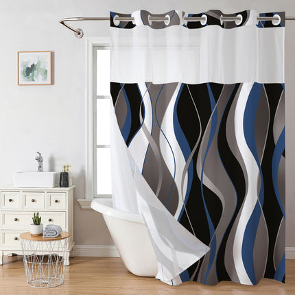 Double Layer Digital Print Shower Curtain