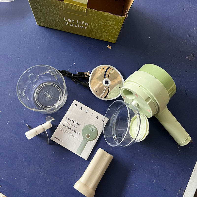 Mini wireless electric garlic press