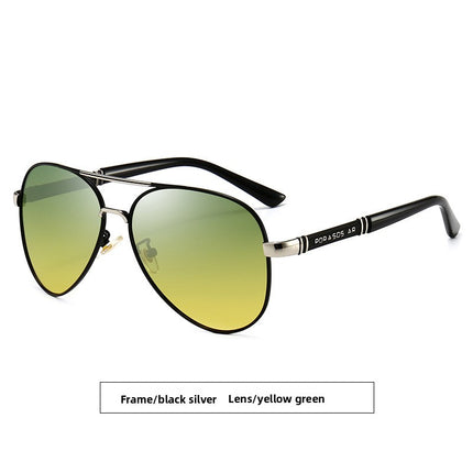 Metal Polarized Sunglasses Retro Large Frame Driving Glasses