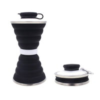 زجاجة ماء سيليكون سعة 500 مل، قابلة للطي، مانعة للتسرب، محمولة، مناسبة للرياضة والسفر، مثالية للرحلات الخارجية، الصالات الرياضية، المشي لمسافات طويلة، قابلة لإعادة الاستخدام، أدوات مطبخ.