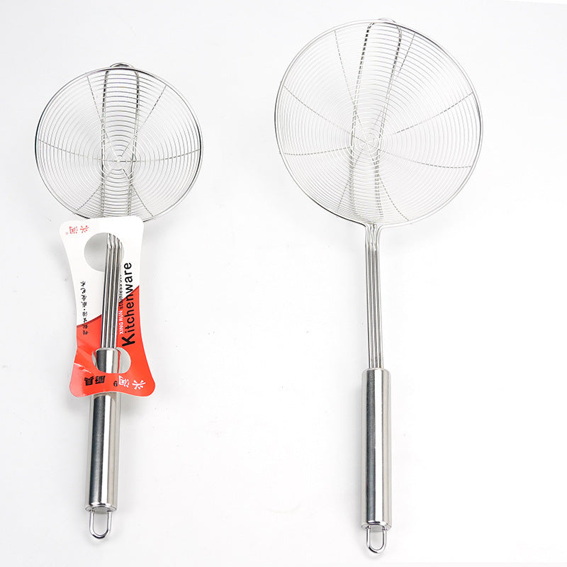 Four-line large round stainless steel strainer