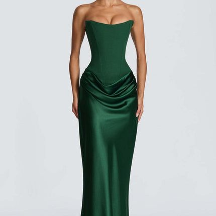 Satin Bodycon Long Dress