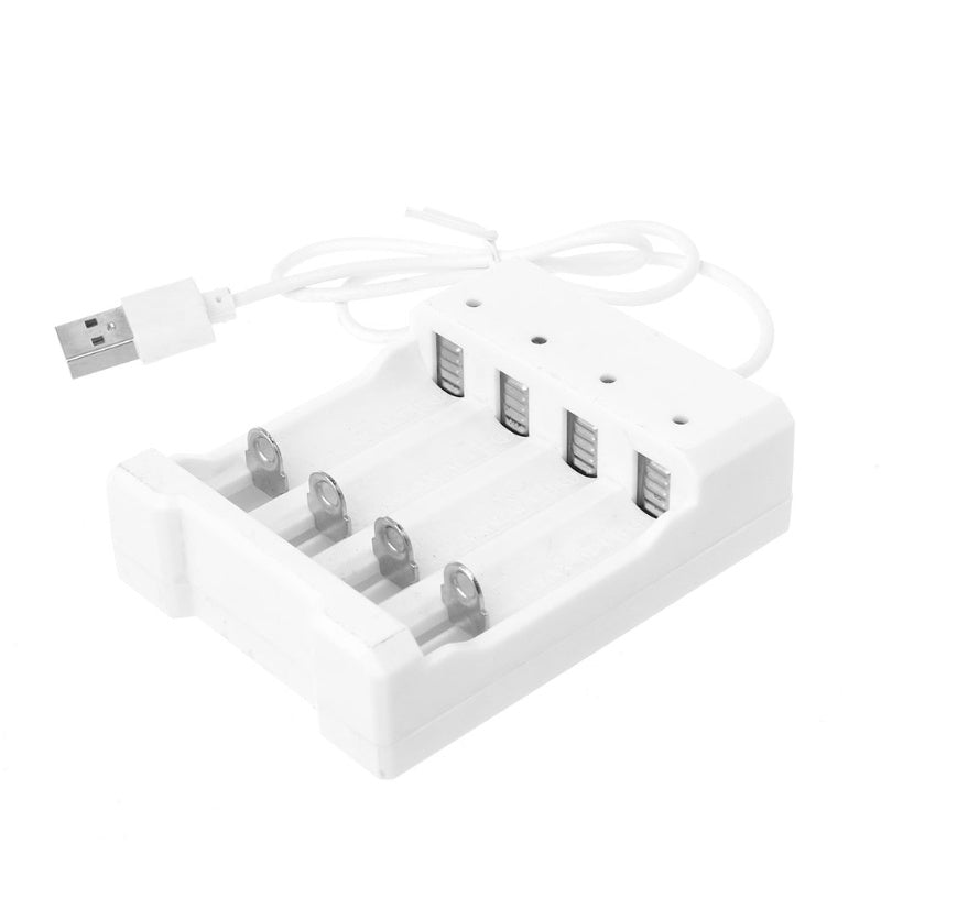 محول شاحن بطارية 1.2 فولت، محول شاحن بطارية ذكي عالمي بأربعة منافذ، قابس USB