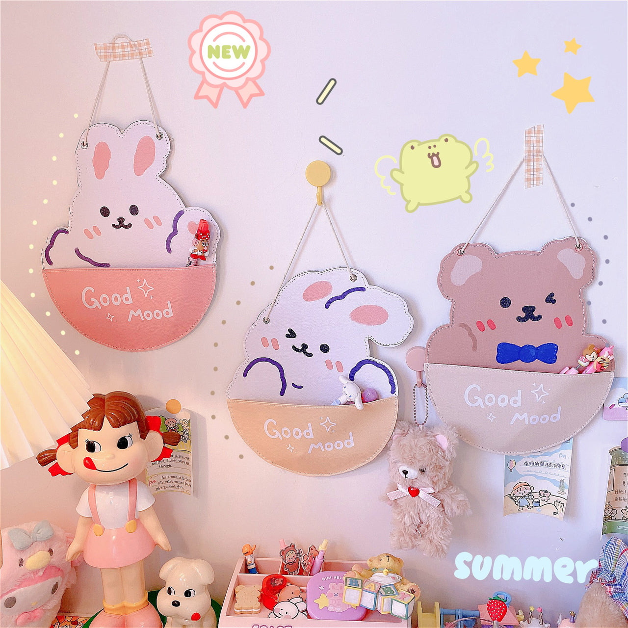 حقيبة معلقة على جدار غرفة النوم، ديكور منزلي، تخزين، حقيبة معلقة