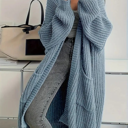 Versatile long-sleeve knitted cardigan