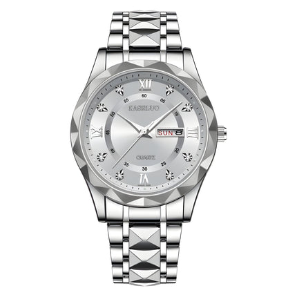 Mens Calendar Luminous Waterproof Quartz Watch