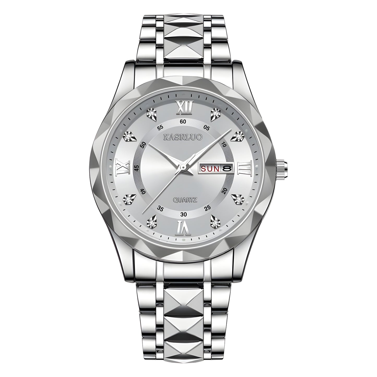 Mens Calendar Luminous Waterproof Quartz Watch