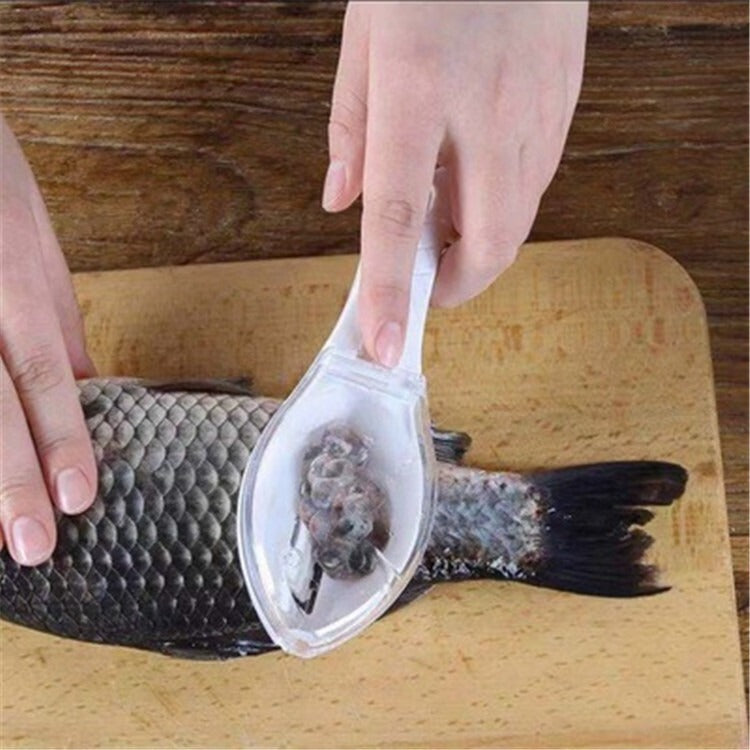 Manual Fish Scale Removal Tool Household Fish Scale Scraper with Cover Manual Fish Scale Scraper Kitchen Fish Scale Scraper