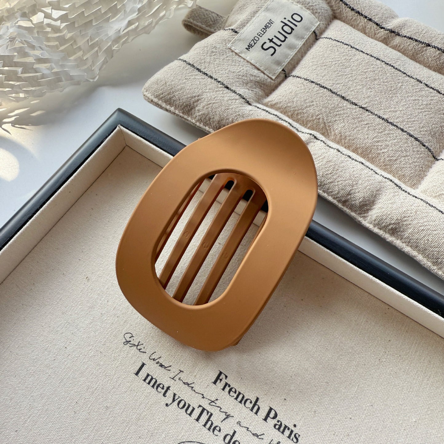 Matte Geometric Hair Clips for Thick Hair