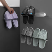 Bathroom Slippers Rack Free Perforation Folding Shoe Rack