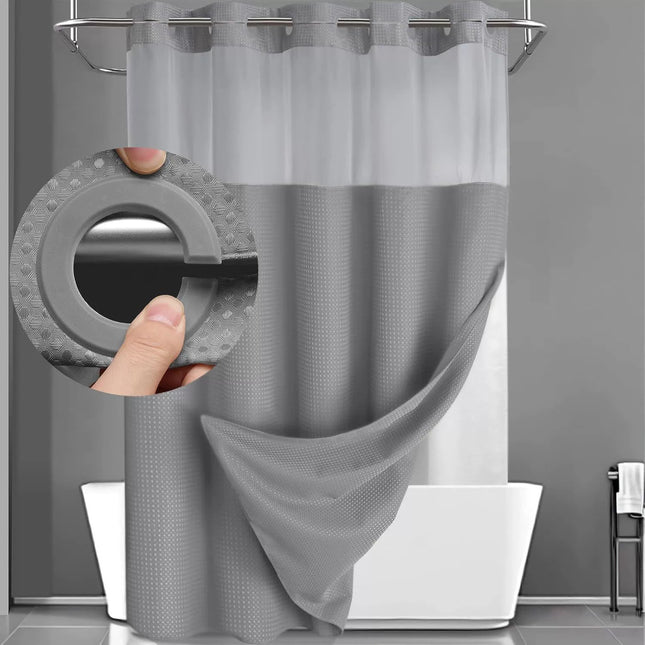 Double Layer Waffle Shower Curtain