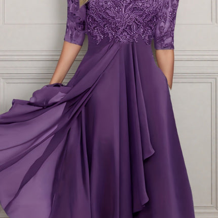 Elegant Chiffon Lace Evening Dress