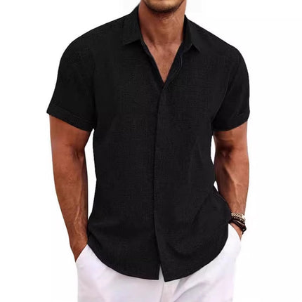 Beach oversized men's short-sleeved shirt