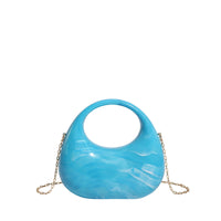 Acrylic Box Bag, Womens Evening Handbag With A Moon-shaped Underarm Design